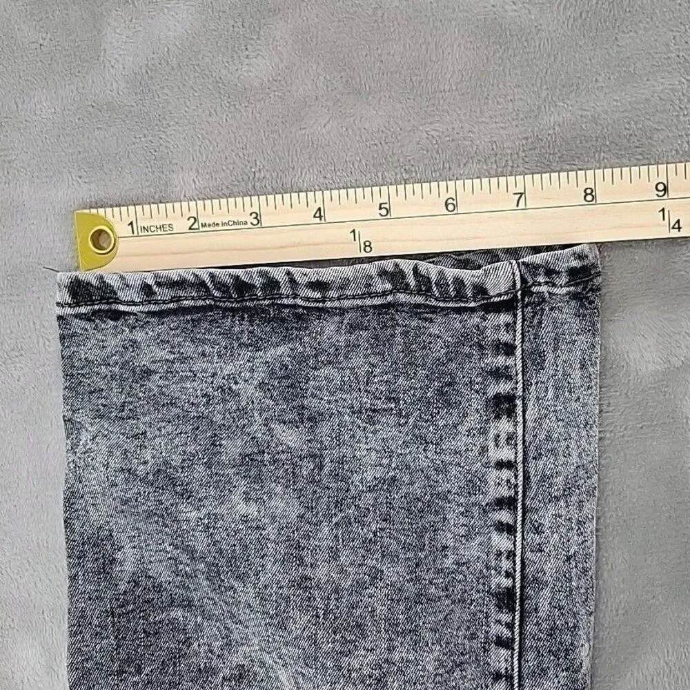 Smoke & Ash Mens Moto Jeans Measures Size 42x28 Gray Reinforced Straight Stretch